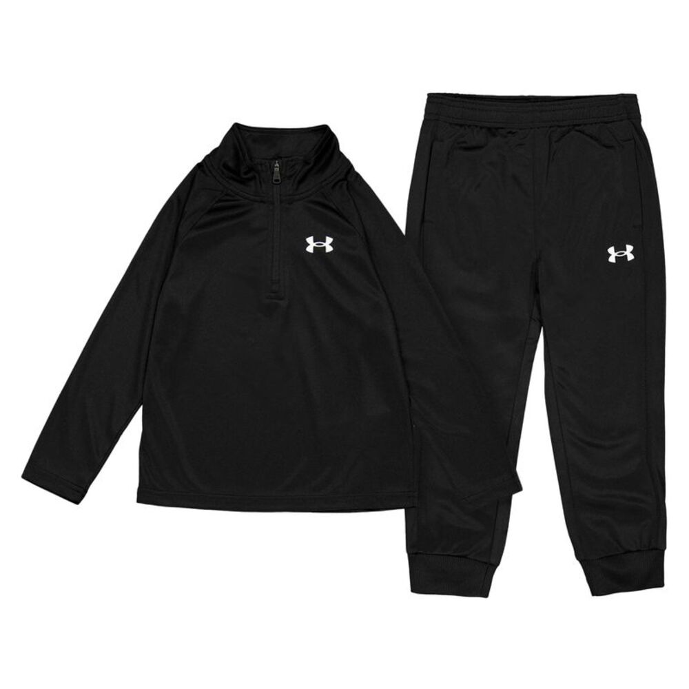 Under Armour Boys Quarter Zip Tracksuit Set / Black